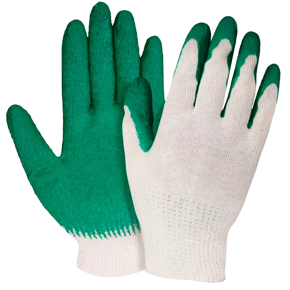 Перчатки х/б с однослойным латексным покрытием Берд